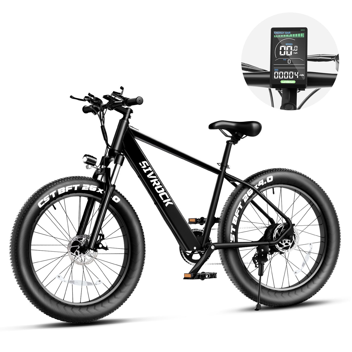 Professional Electric Bike For Adults, Electric Mountain Bicycle, 26 X 4.0 Inches Fat Tire, 1000W Motor 48V 15Ah Ebike For Trail Riding, Excursion And Commute, UL And GCC Certified