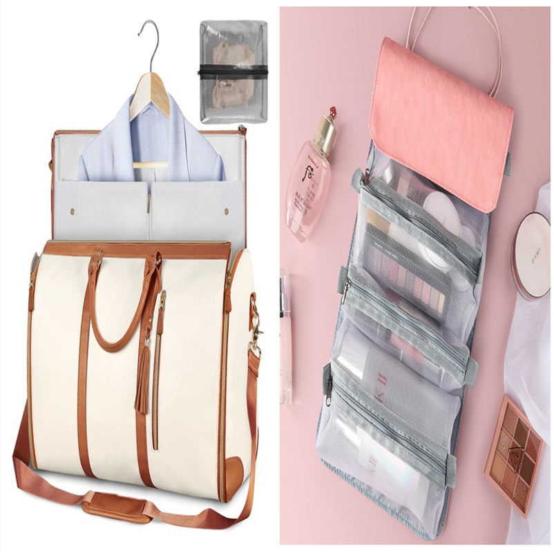 Tote Large Capacity Travel Duffle Bag - Women's Folding Suit Bag Waterproof Clothes