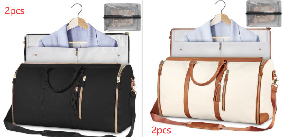 Tote Large Capacity Travel Duffle Bag - Women's Folding Suit Bag Waterproof Clothes
