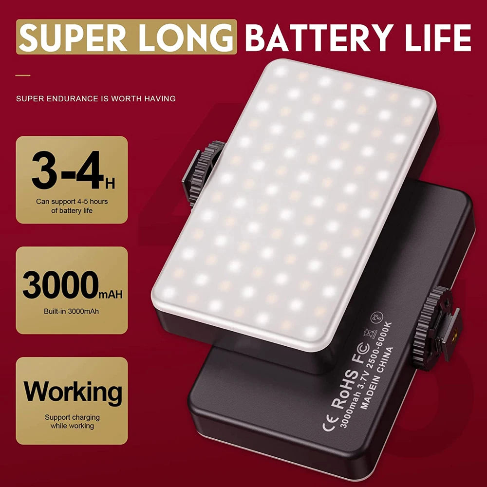 LED Selfie Light 120 LED 3000mAh Rechargeable