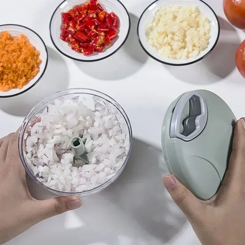 500ML Manual Meat Mincer Garlic Chopper Rotate Garlic Press Crusher Vegetable Onion Cutter Kitchen Cooking Food Chopper