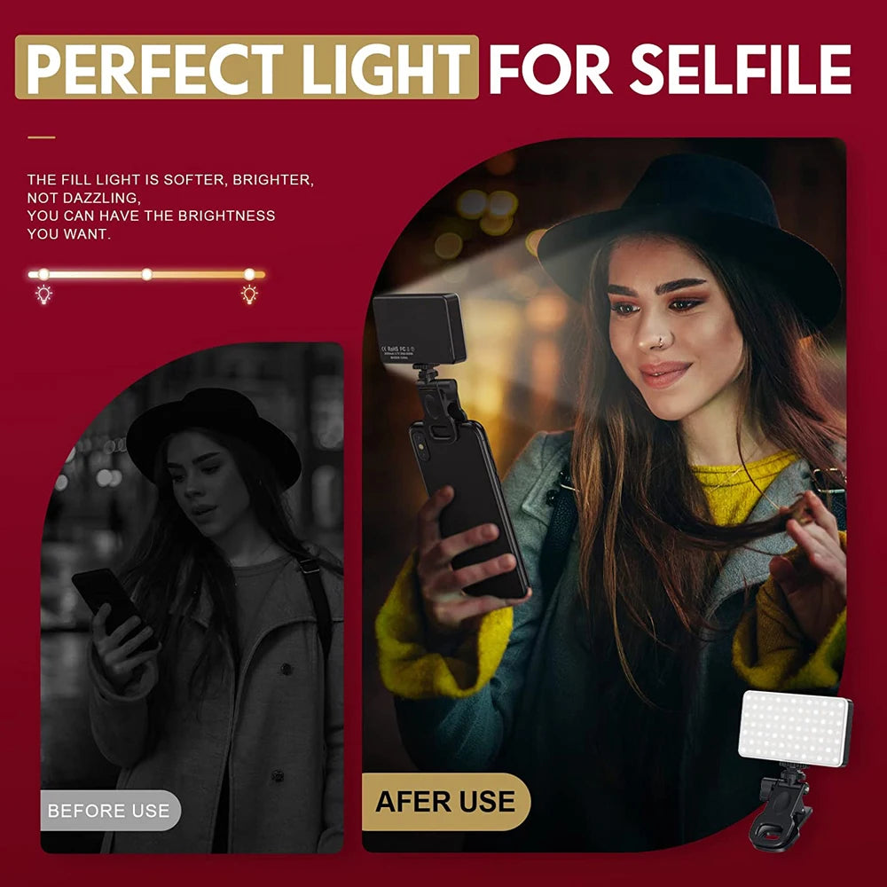 LED Selfie Light 120 LED 3000mAh Rechargeable
