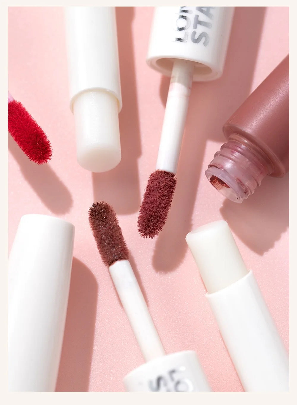 8 colors waterproof double-ended lip gloss