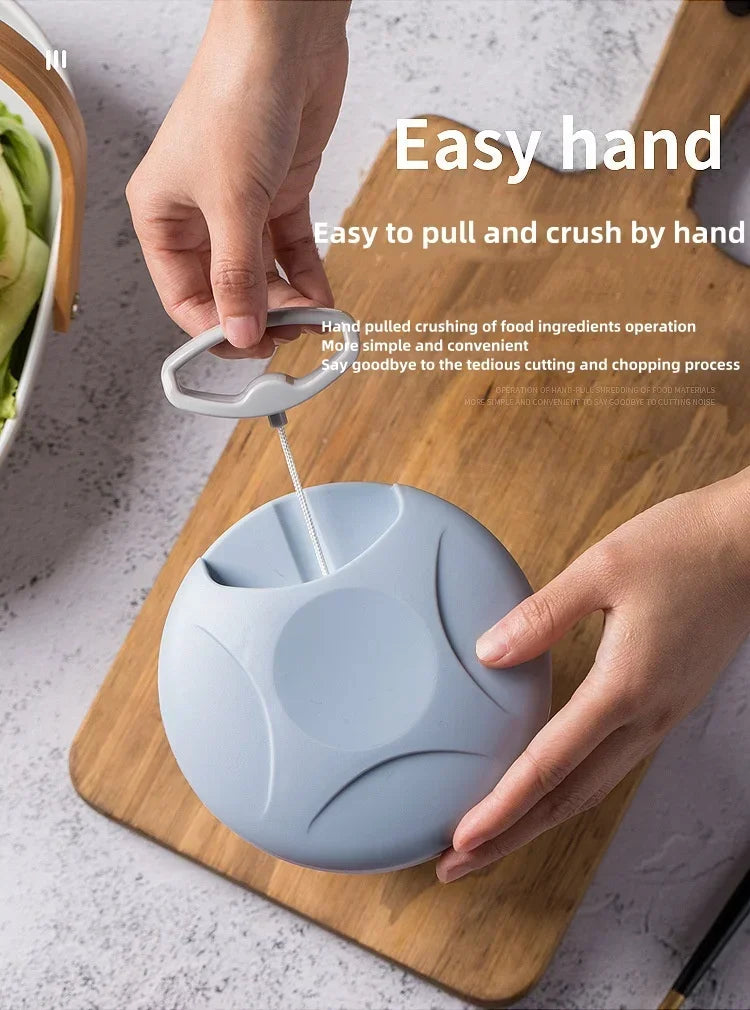 500ML Manual Meat Mincer Garlic Chopper Rotate Garlic Press Crusher Vegetable Onion Cutter Kitchen Cooking Food Chopper