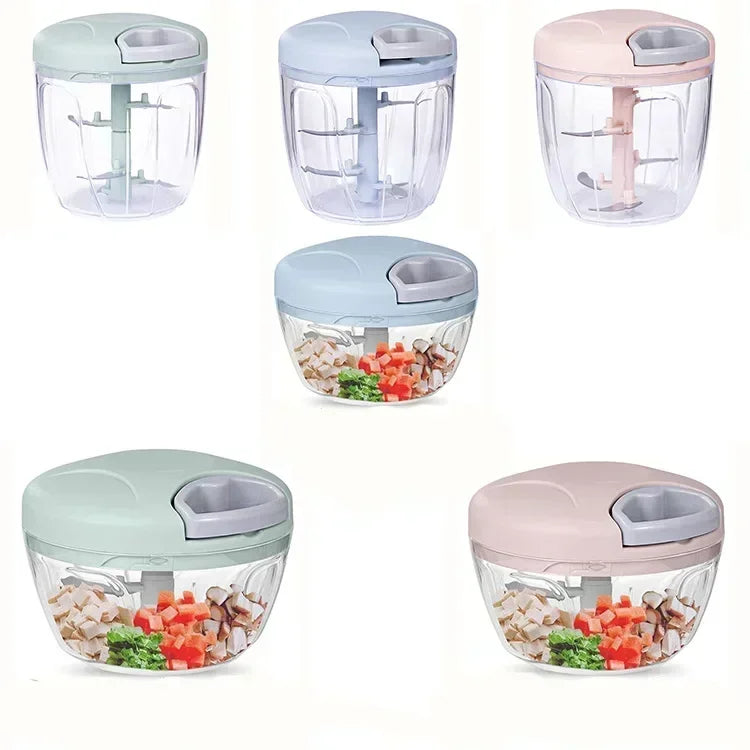 500ML Manual Meat Mincer Garlic Chopper Rotate Garlic Press Crusher Vegetable Onion Cutter Kitchen Cooking Food Chopper