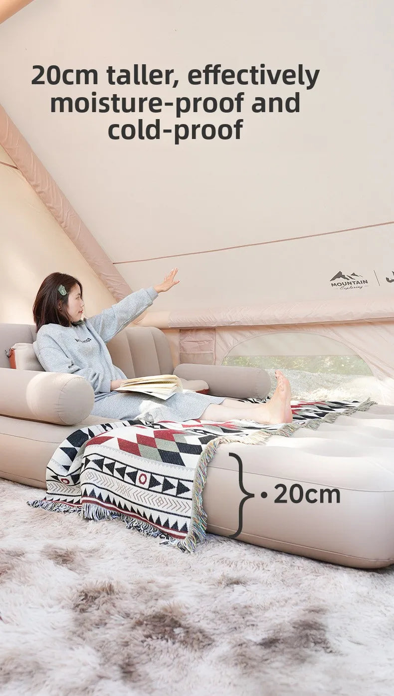 Outdoor Camping Inflatable Sofa Outdoor Air Mattress Folding Portable Camping Tent Home Lazy Air Mattress Hiking