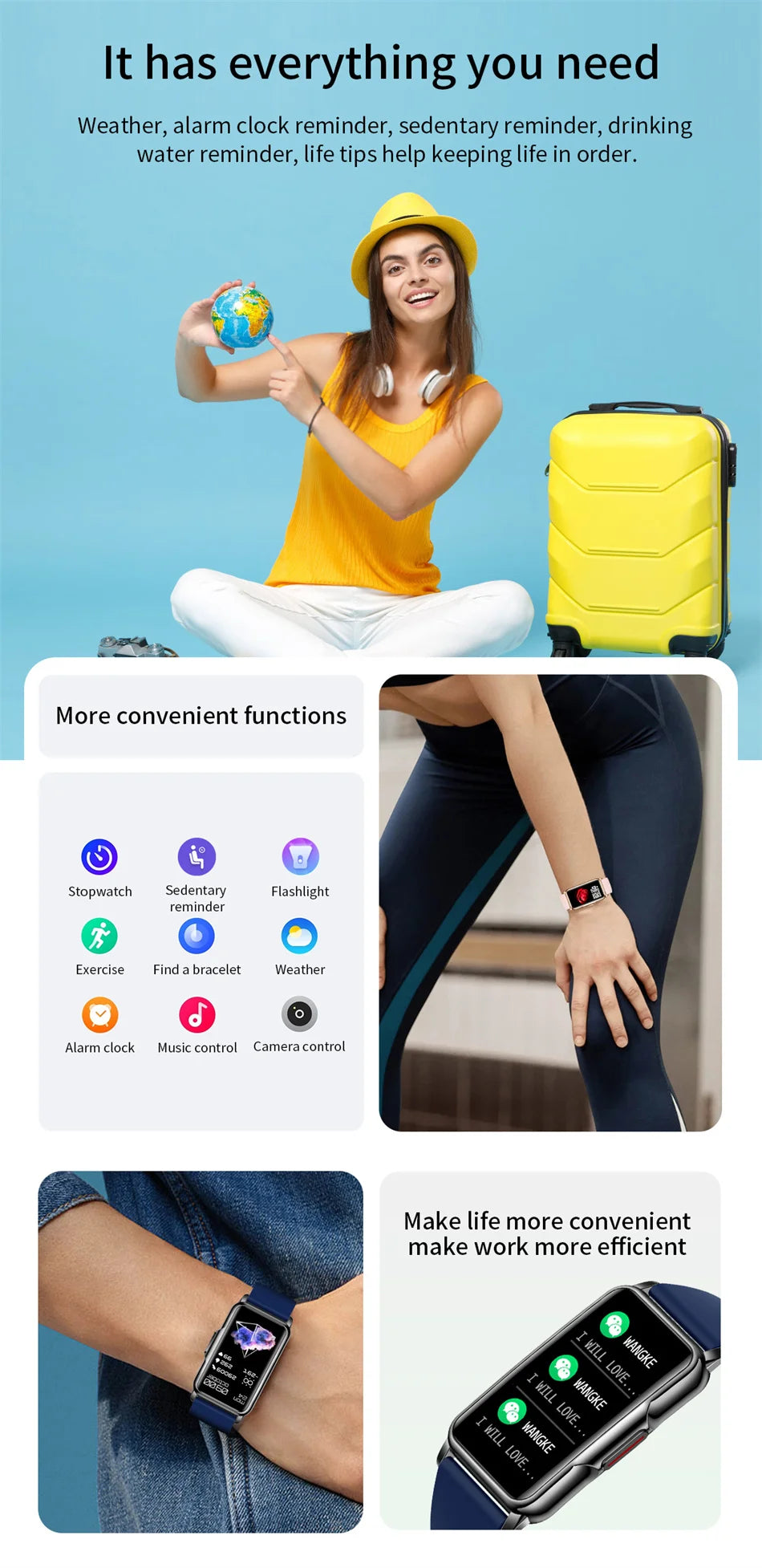 2025 New Sports Smart Watch Men Women 1.47-inch Full Touch GPS Fitness Tracker IP67 Waterproof Smartwatch For Android IOS Phone