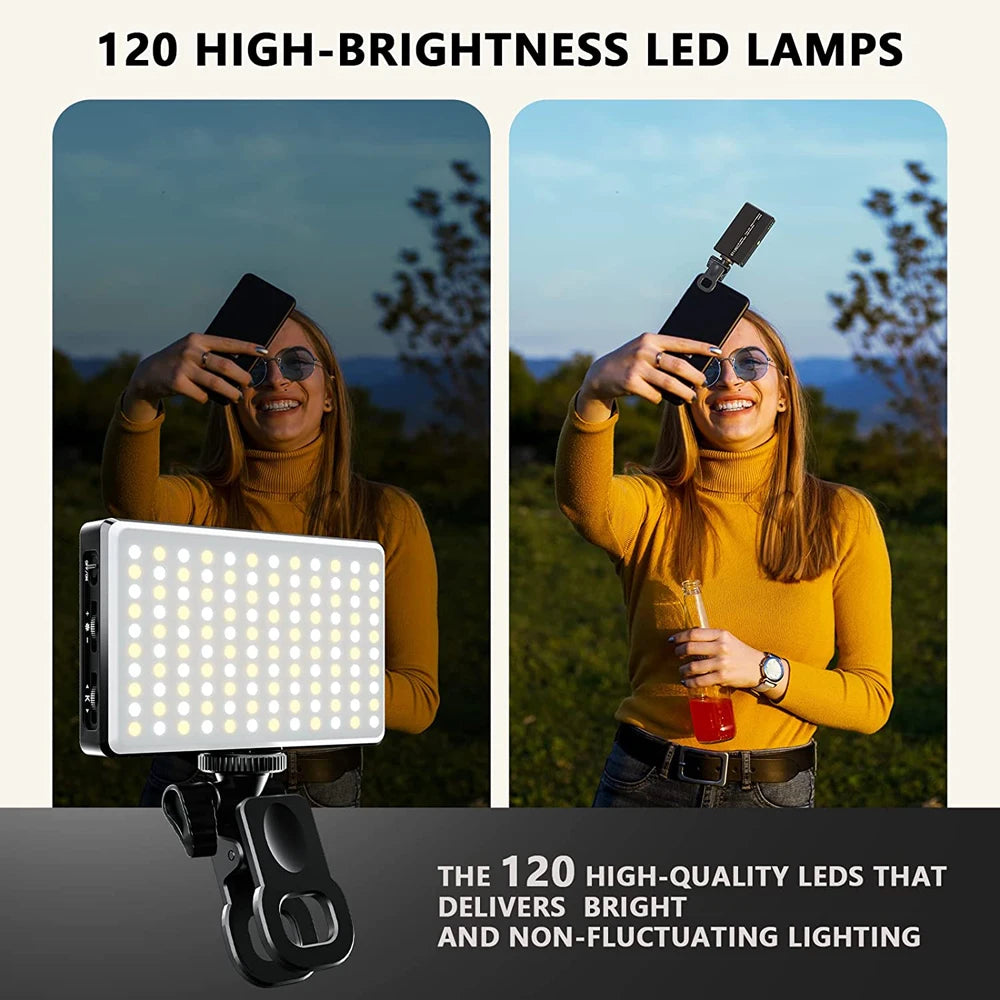 LED Selfie Light 120 LED 3000mAh Rechargeable