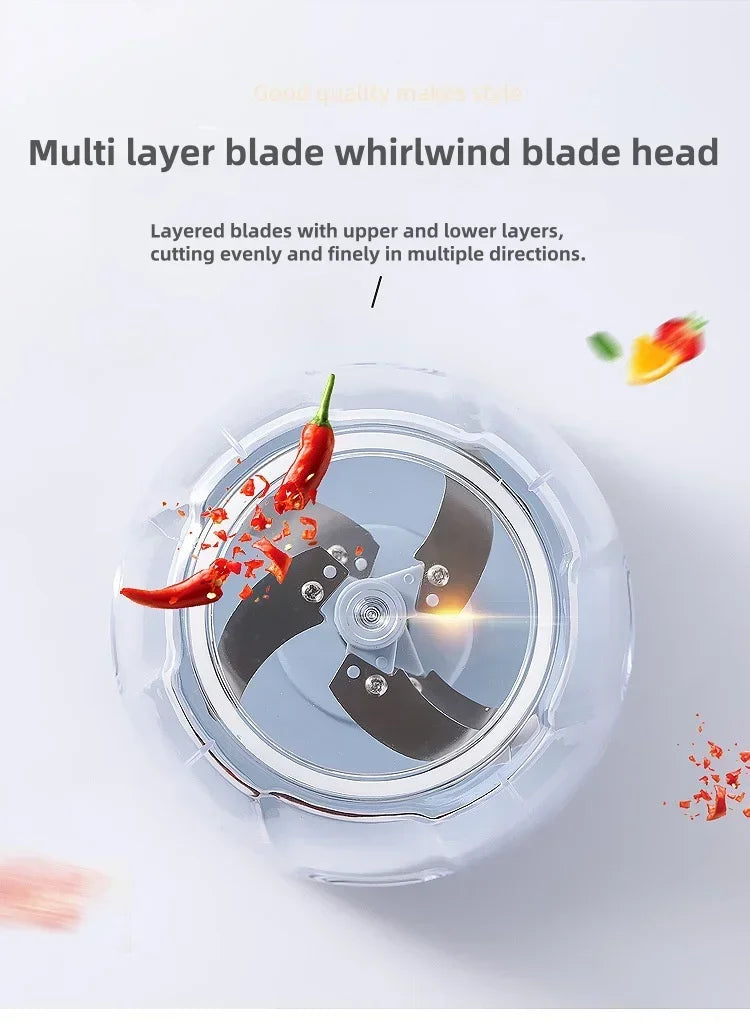 500ML Manual Meat Mincer Garlic Chopper Rotate Garlic Press Crusher Vegetable Onion Cutter Kitchen Cooking Food Chopper