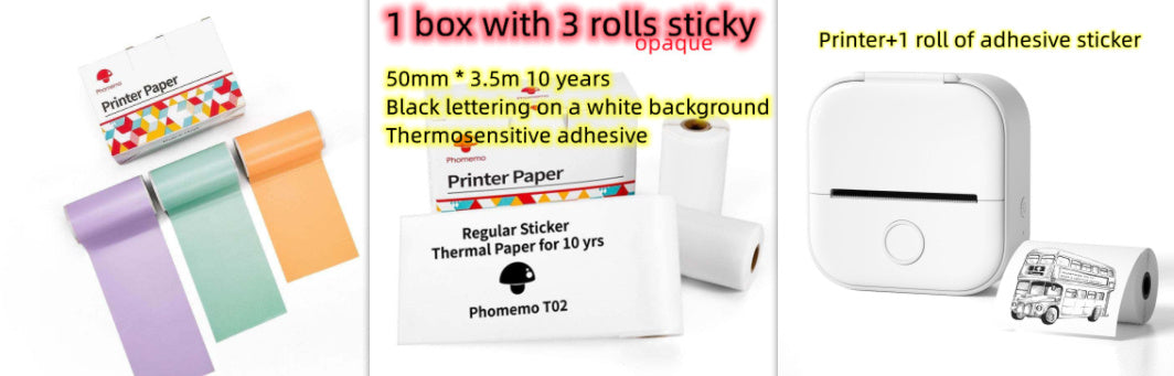 Compatible/Portable Mini Thermal Label Printer - Home Photo Printer Bluetooth