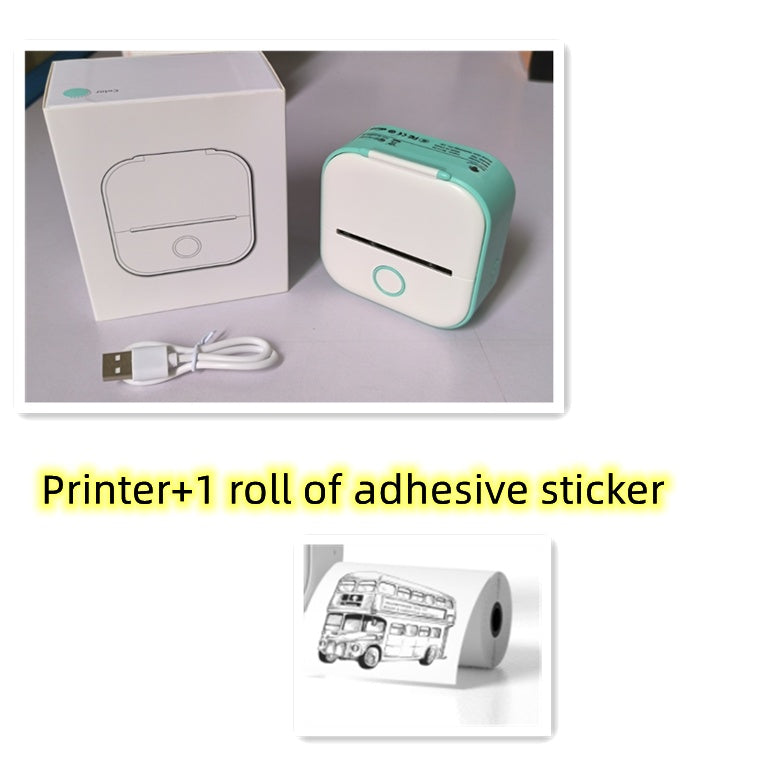 Compatible/Portable Mini Thermal Label Printer - Home Photo Printer Bluetooth