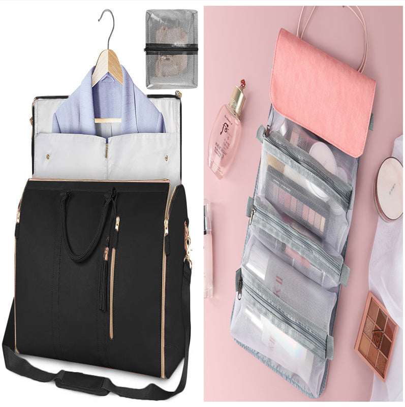Tote Large Capacity Travel Duffle Bag - Women's Folding Suit Bag Waterproof Clothes