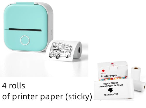 Compatible/Portable Mini Thermal Label Printer - Home Photo Printer Bluetooth