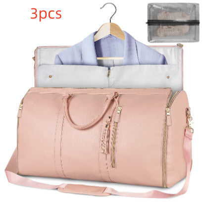 Tote Large Capacity Travel Duffle Bag - Women's Folding Suit Bag Waterproof Clothes