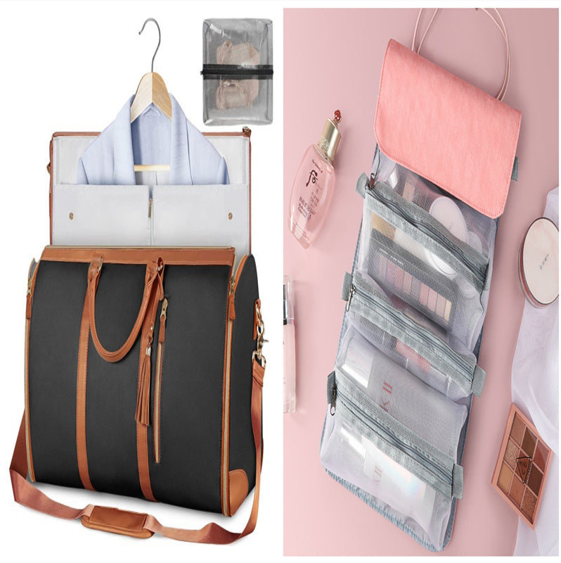 Tote Large Capacity Travel Duffle Bag - Women's Folding Suit Bag Waterproof Clothes