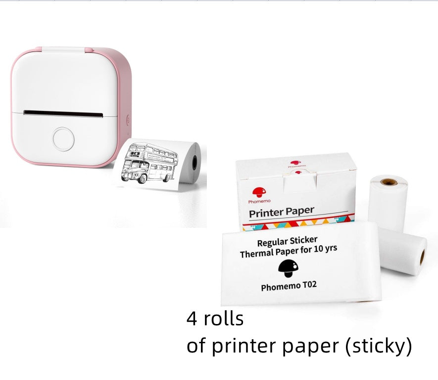 Compatible/Portable Mini Thermal Label Printer - Home Photo Printer Bluetooth