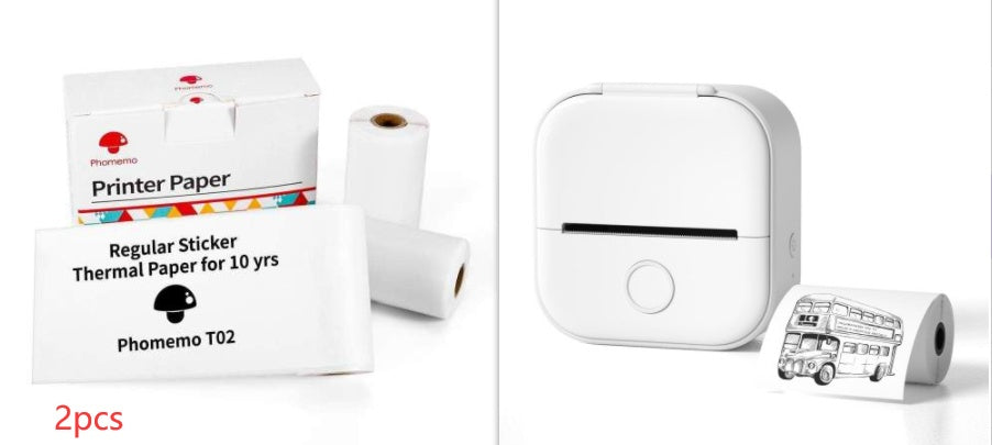 Compatible/Portable Mini Thermal Label Printer - Home Photo Printer Bluetooth