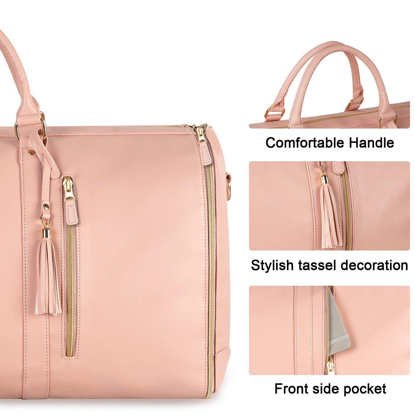 Tote Large Capacity Travel Duffle Bag - Women's Folding Suit Bag Waterproof Clothes