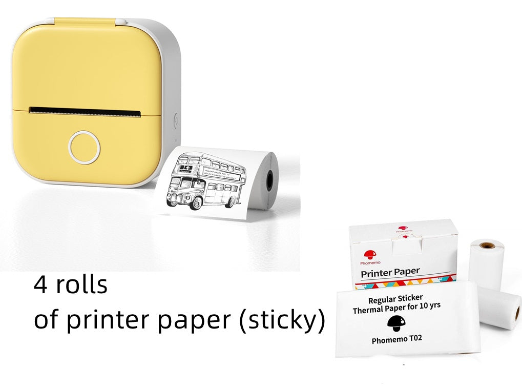 Compatible/Portable Mini Thermal Label Printer - Home Photo Printer Bluetooth