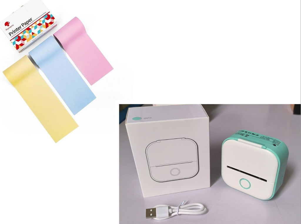 Compatible/Portable Mini Thermal Label Printer - Home Photo Printer Bluetooth