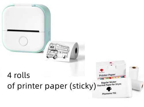 Compatible/Portable Mini Thermal Label Printer - Home Photo Printer Bluetooth