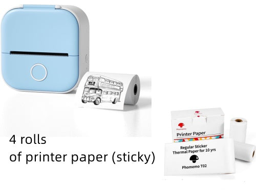Compatible/Portable Mini Thermal Label Printer - Home Photo Printer Bluetooth