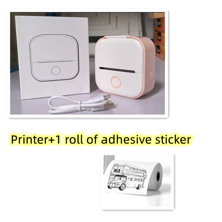 Compatible/Portable Mini Thermal Label Printer - Home Photo Printer Bluetooth
