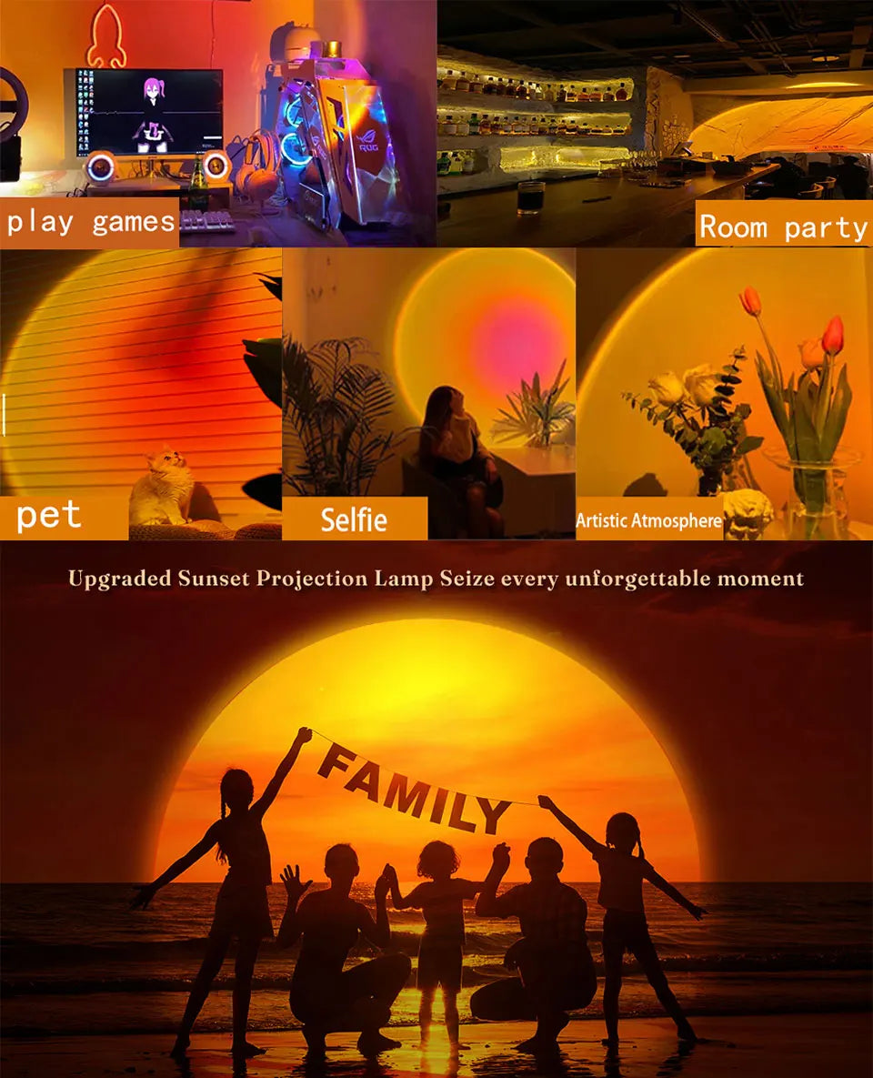 LED Sunset Lamp Nightlights