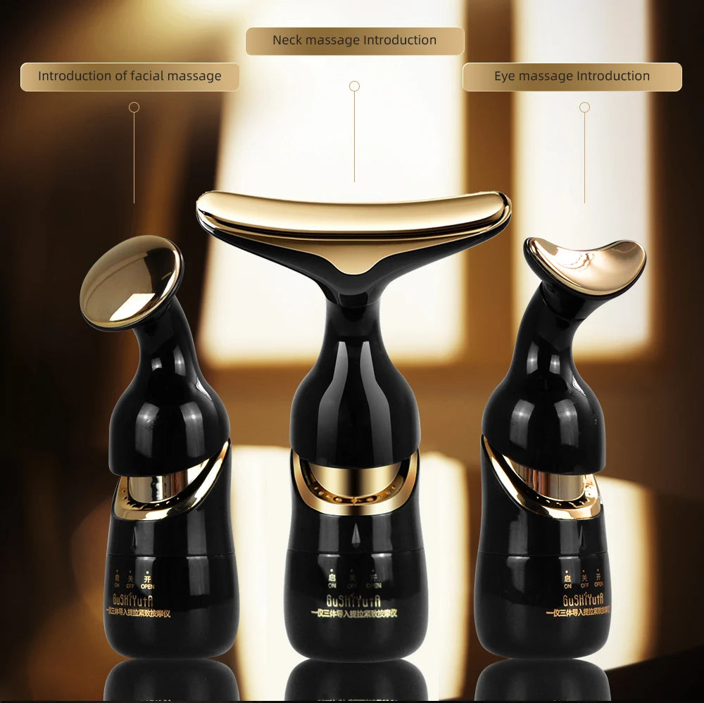 3 In 1 Facial Lifting Massager Electric Beauty Device for Neck Eye Face