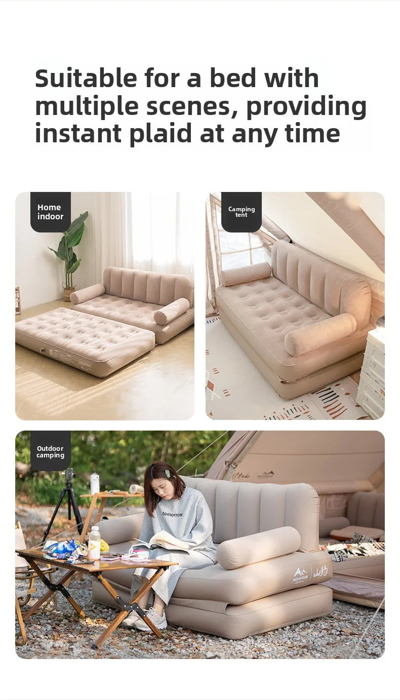 Outdoor Camping Inflatable Sofa Outdoor Air Mattress Folding Portable Camping Tent Home Lazy Air Mattress Hiking