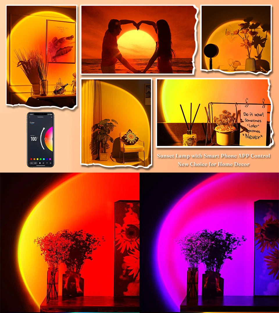 LED Sunset Lamp Nightlights