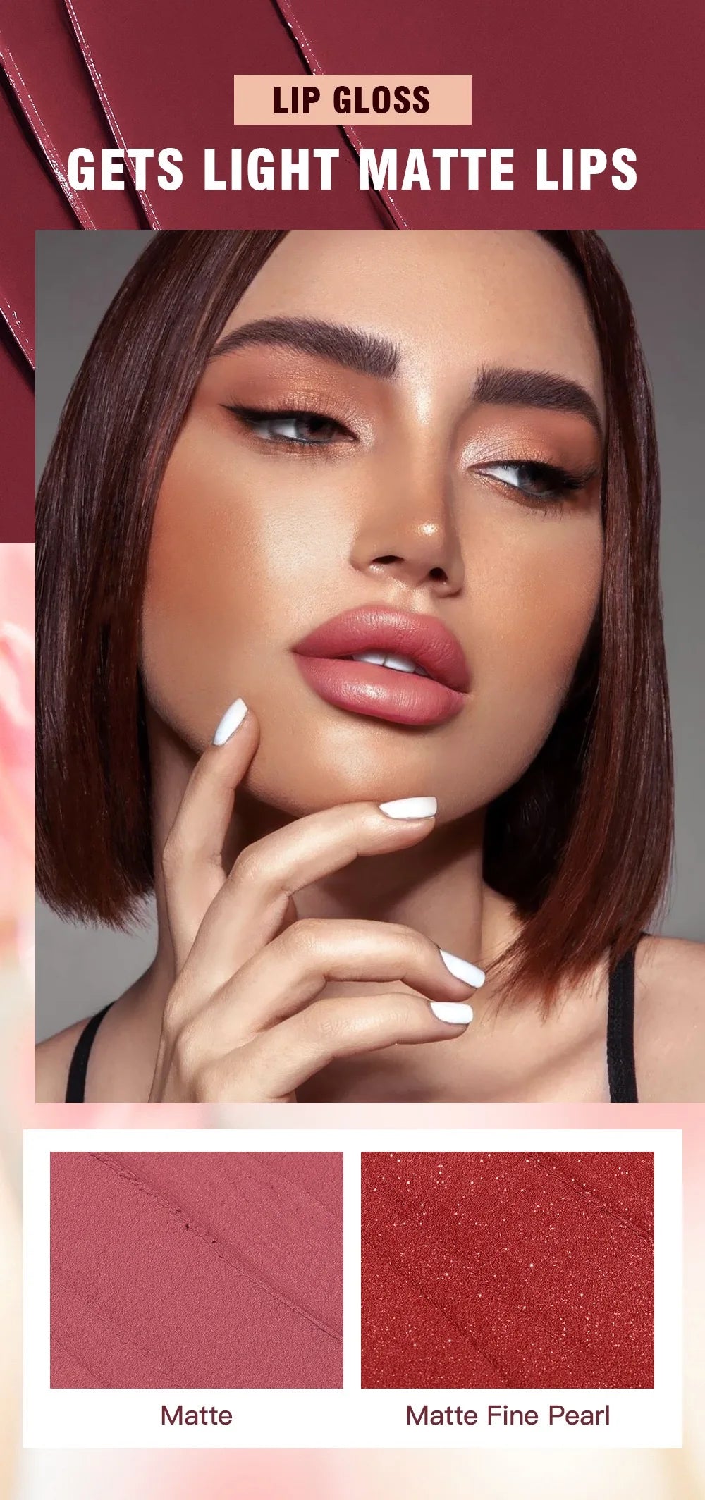 8 colors waterproof double-ended lip gloss