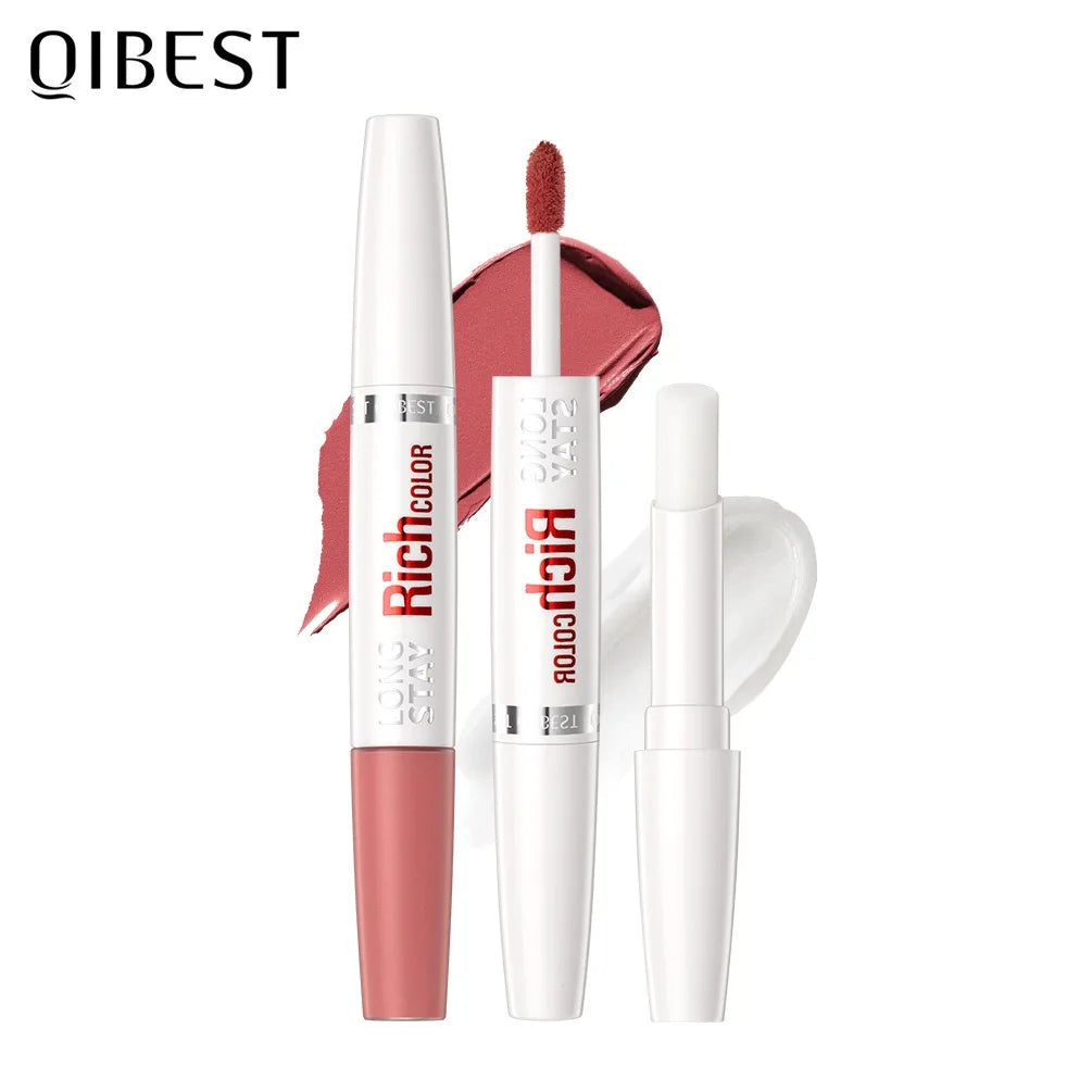 8 colors waterproof double-ended lip gloss