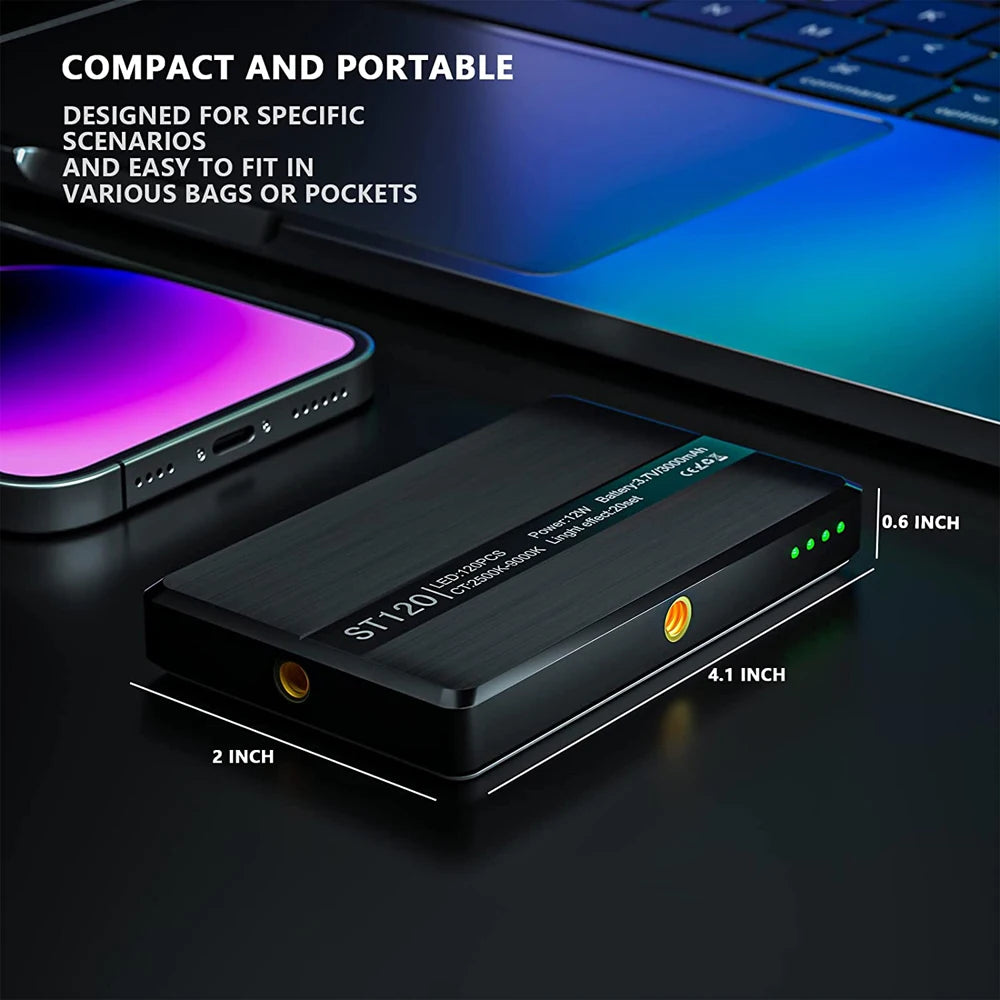 LED Selfie Light 120 LED 3000mAh Rechargeable