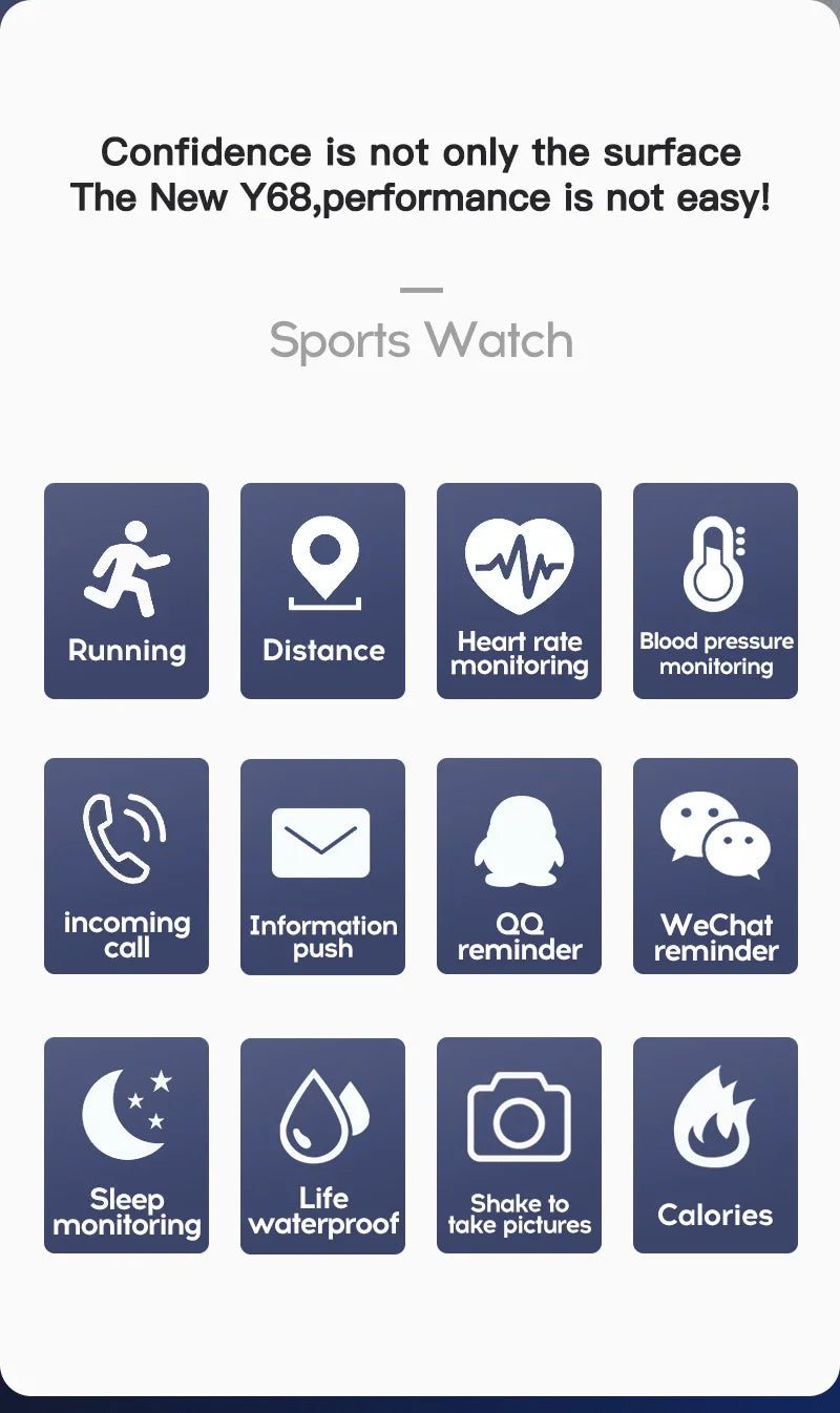 Multifunctional smart watch for men and women,bluetooth connected phone,music,fitness sports bracelet,sleep monitor,smartwatch