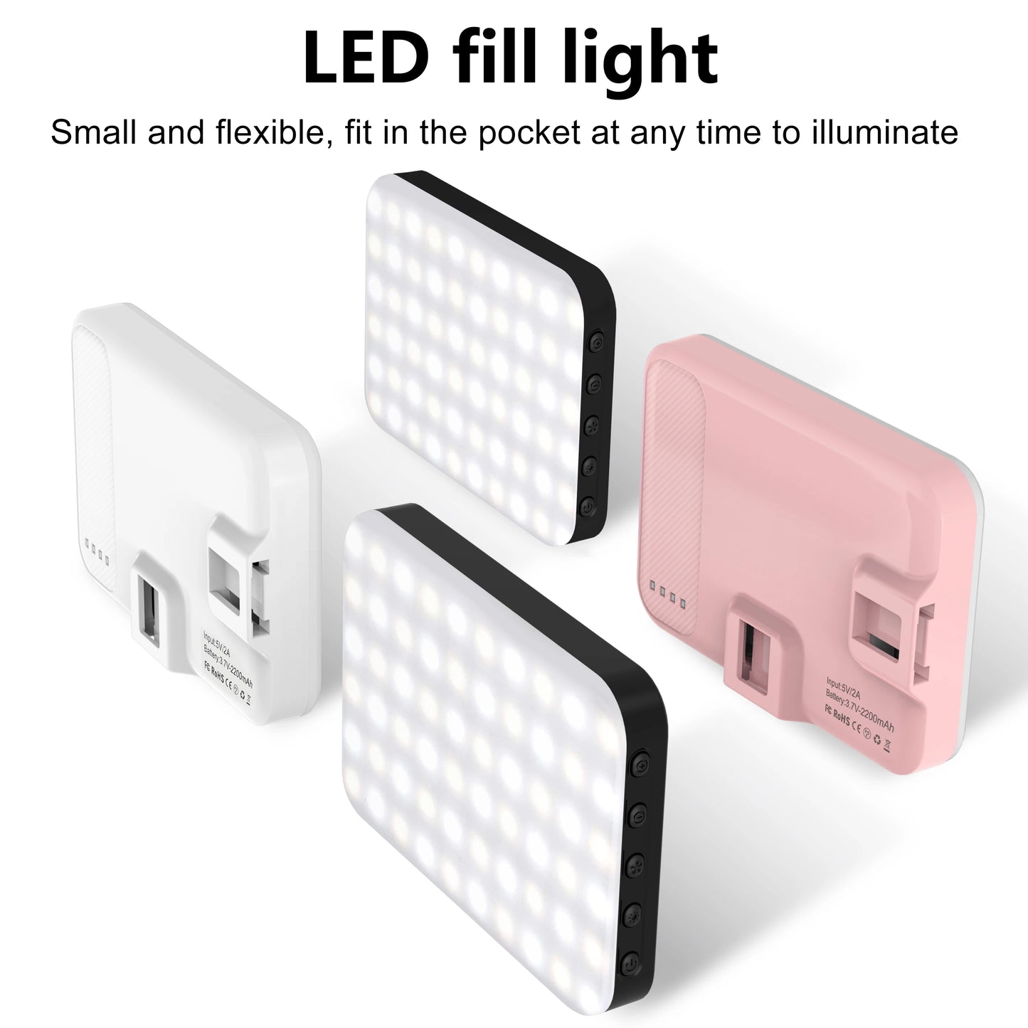 LED Selfie Light 60 High Power Rechargeable