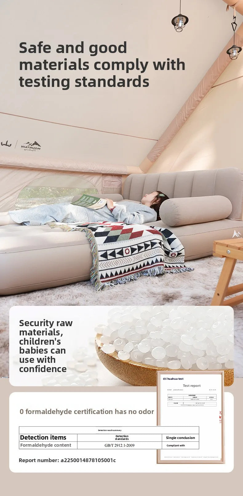 Outdoor Camping Inflatable Sofa Outdoor Air Mattress Folding Portable Camping Tent Home Lazy Air Mattress Hiking