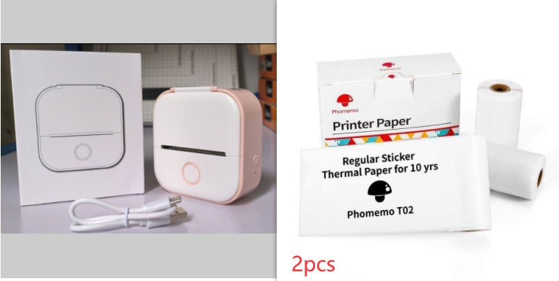 Compatible/Portable Mini Thermal Label Printer - Home Photo Printer Bluetooth