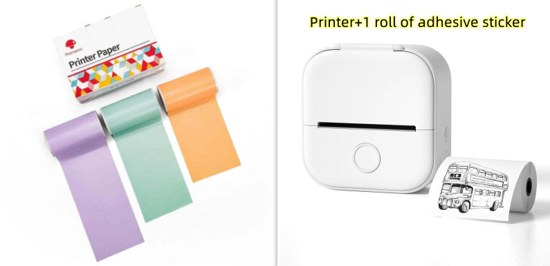 Compatible/Portable Mini Thermal Label Printer - Home Photo Printer Bluetooth