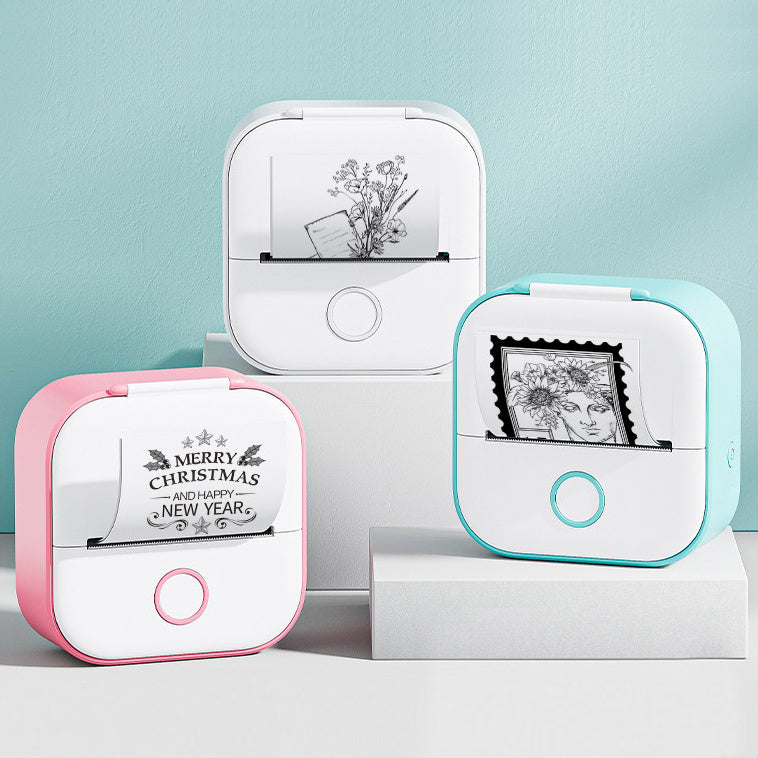 Compatible/Portable Mini Thermal Label Printer - Home Photo Printer Bluetooth