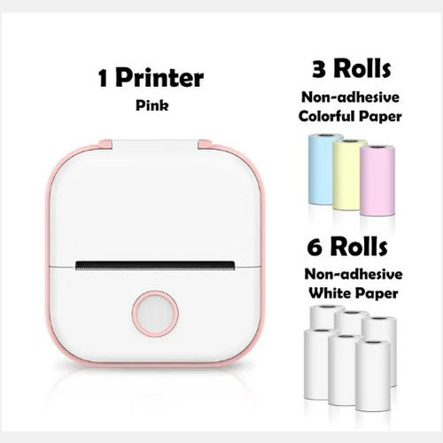 Compatible/Portable Mini Thermal Label Printer - Home Photo Printer Bluetooth