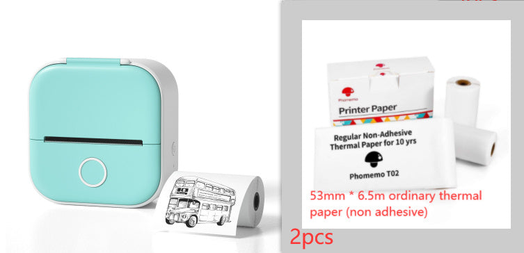 Compatible/Portable Mini Thermal Label Printer - Home Photo Printer Bluetooth