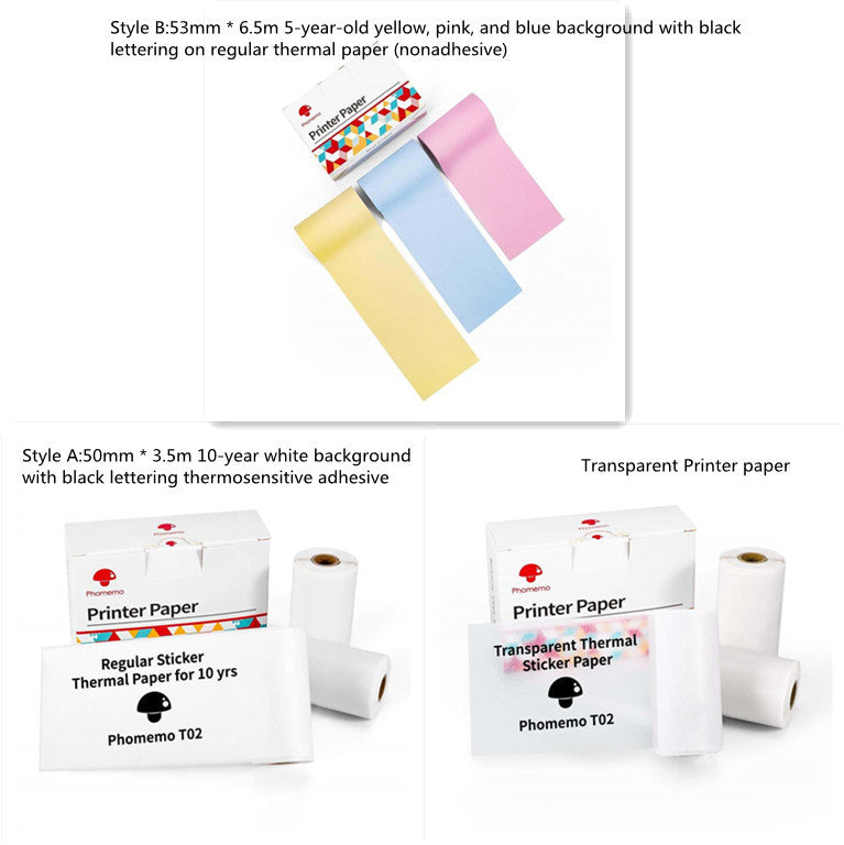 Compatible/Portable Mini Thermal Label Printer - Home Photo Printer Bluetooth