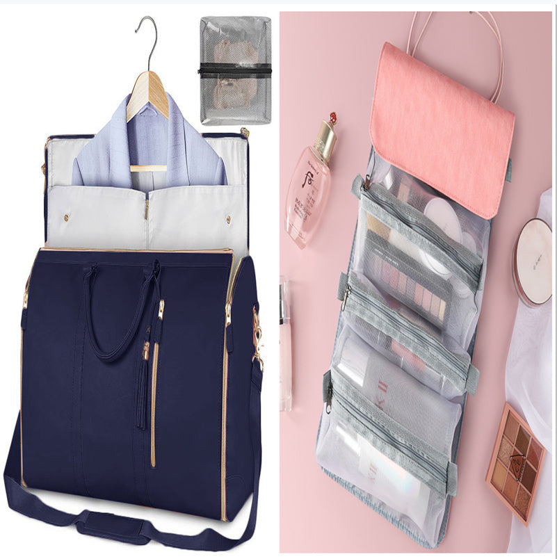 Tote Large Capacity Travel Duffle Bag - Women's Folding Suit Bag Waterproof Clothes
