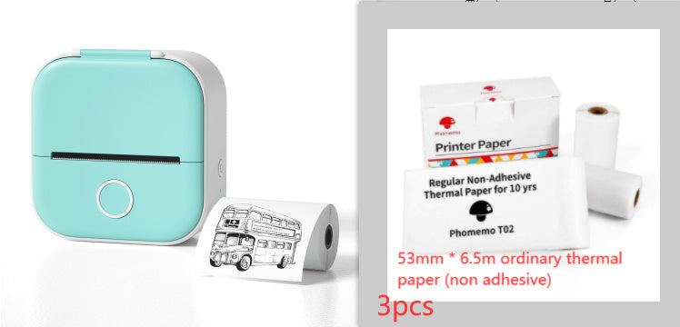 Compatible/Portable Mini Thermal Label Printer - Home Photo Printer Bluetooth